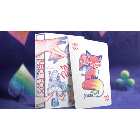 Red Fox Playing Cards (Purple) wwww.magiedirecte.com
